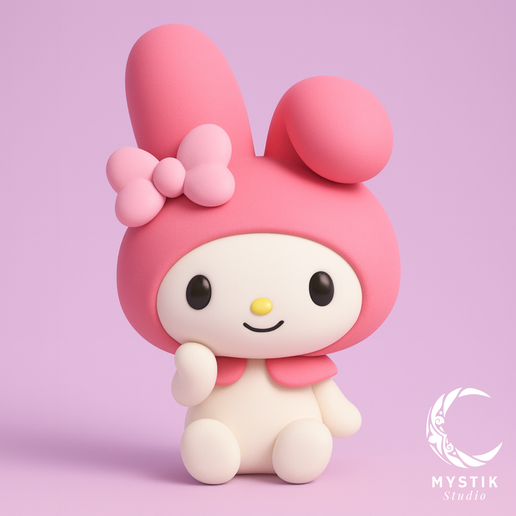 Karakter Melody warna pink comel